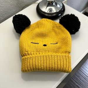 Yellow beanie hat